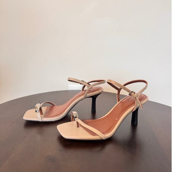 Zara Heeled Toe Post Sandals - Size 6.5 - Picture 5 of 8